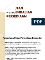 Model-Model Persediaan Untuk Permintaan Dependen