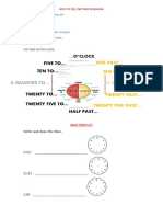 How To Tell The Time in English Exercises