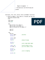 Model Small Stack Data msg1 DB "Enter First Number $" msg2 DB "Enter Second Number: $" msg3 DB "Difference BTW Two Numbers: $" Num1 DB ? Num2 DB ? Code Main Proc, @data,, msg1