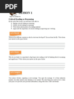 RW - Module Critical Reading As Reasoning