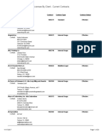 Licensee by Client - Current Contracts