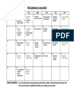 Schedule For Inspection and Training June2020