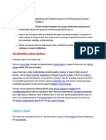 Qualitative Description: Gauss's Law