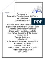 Reporte de Lectura Aprendizaje Basado en Problemas PDF