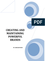 Creating and Maintaining Powerful Brands: By: Abraham Redi