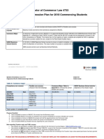 Bachelor of Commerce/ Law 4733 Progression Plan For 2018 Commencing Students