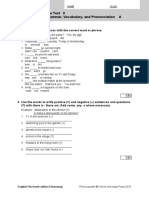 File Test 8 Grammar, Vocabulary, and Pronunciation A