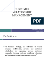 Customer Relationship Management: Sundararaman S 31509631056