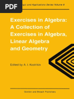 (Algebra Logic and Applications 6) - Exercises in Algebra - A Collection of Exercises, in Algebra, Linear Algebra and geometry-CRC Press (1996)