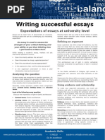 Writing Successful Essays Update 051112