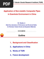 Application of Non-Metallic Composite Pipes in Downhole Environment in China