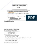 Contact Process: Manufacture of Sulphuric Acid