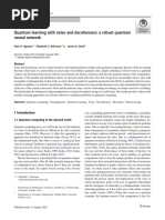 Quantum Learning With Noise and Decoherence: A Robust Quantum Neural Network