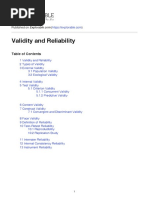 Validity and Reliability