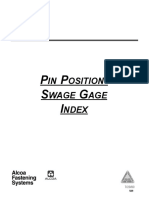 PB509 Pin Position Swage Gage Index