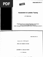 Assessment of Lamellar Tearing: Ornl/Nureg/Tm 171