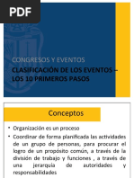 Clasificación de Los Eventos