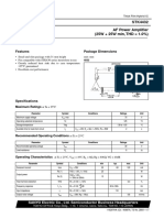 STK4432 AF Power Amplifier (25W + 25W Min, THD 1.0%) : Features Package Dimensions