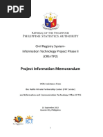 Project Information Memorandum: Civil Registry System-Information Technology Project Phase II (CRS-ITP2)