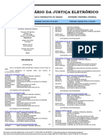 Diário Da Justiça Eletrônico: República Federativa Do Brasil Supremo Tribunal Federal