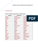 These Adjectives Are Exceptions To The Rule. What Are Their Comparative and Superlative Forms?