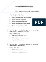 Le Chatelier's Principle Worksheet