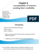 The Acceptability of Reasons: Including Their Credibility: Chapter-6