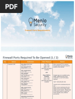 Menlo Security Firewall Ports Required v4 (Cloud) PDF