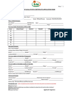 Issueance of Local Status Certificate Application Form PDF