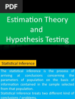 Estimation and Hypothesis