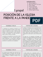 RELIGIÓN Postura de La Iglesia Grupo 5to B