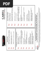 Carel Easy Programming Guide and Fault Codes