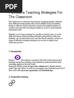 7 Effective Teaching Strategies For The Classroom