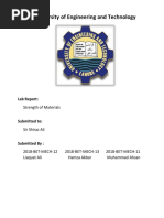 University of Engineering and Technology: Lab Report