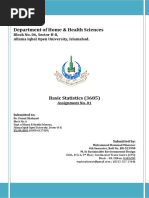 Solution-3685 Basic Statistics 1st Assignment