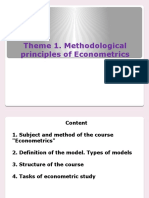 Theme 1. Methodological Principles of Econometrics