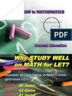 LET Review Math Exercises PDF