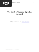 The Battle of Kadesh, Egyptian Account: Get Any Book For Free On