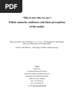 This Is Not Who We Are': Ethnic Minority Audiences and Their Perceptions of The Media