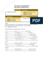 Grammar Worksheet Second Conditional