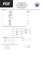 3rd Summative Test ENGLISH - 1st Quarter