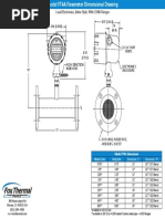 Local Electronics, Inline Style, With 150lb Flanges: Model FT4A Dimensions