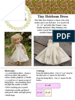 Tiny Heirloom Dress: Materials: Cutting