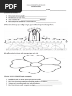 Evaluacion Bimestral de Religion Segundo Periodo