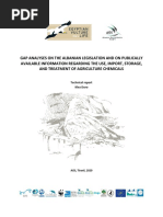 Gap Analyses On The Albanian Legislation and On Publicly Available Information Regarding The Use, Import, Storage, and Treatment of Agriculture Chemicals