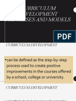 Curriculum Development Processes and Models