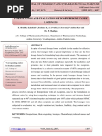 Formulation and Evaluation of Domperidone Candy Lozenges