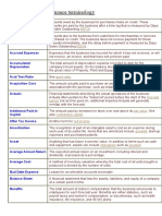 Finance Terminology