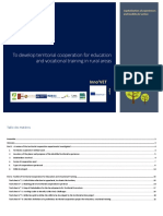 To Develop Territorial Cooperation For Education and Vocational Training in Rural Areas