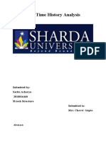 Time History Analysis: Submitted By: Sarita Acharya 2018016460 M.tech Structure Submitted To: Mrs. Chavvi Gupta